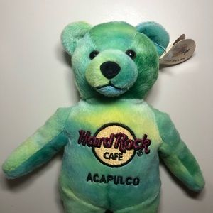 Acapulco Hard Rock Cafe Collectible Bear Tie Dye Monty Beara